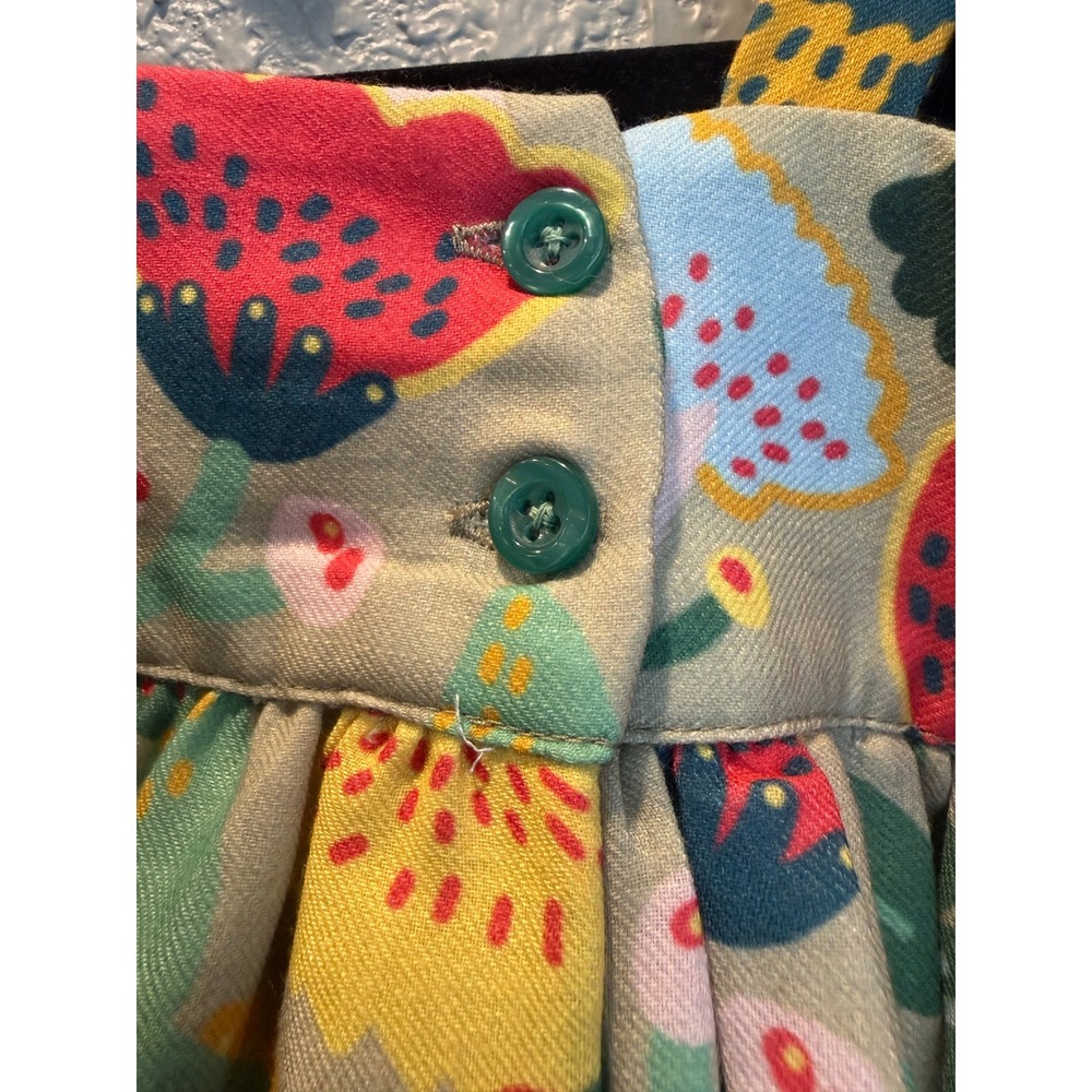 Fiorella Girls Whimsical Illustrative Print Cotton Tie Strap Sundress Size 6-7Y - Picture 4 of 10